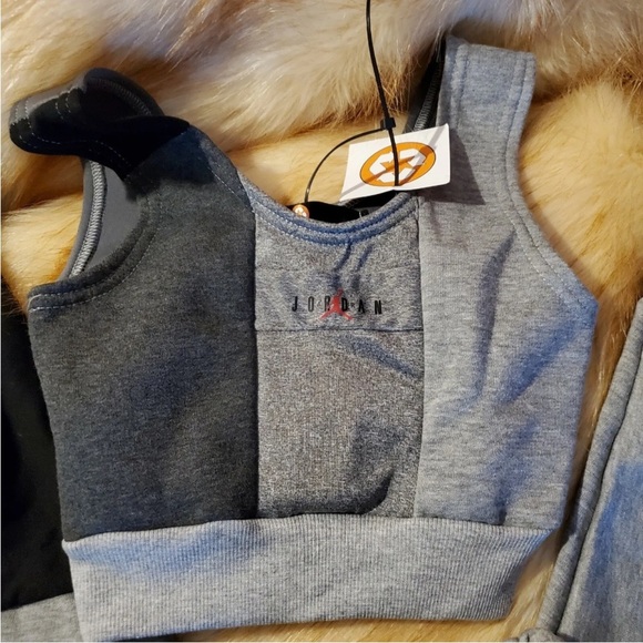 Handmade Scarlett Orange Air Jordan Nike Upcycled Joggers matching set t… - Picture 6 of 16